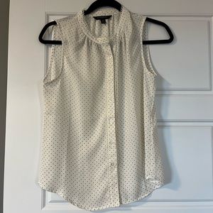 Banana Republic Factory Sleeveless Polkadot Blouse